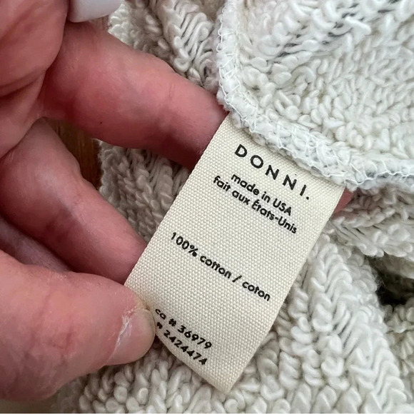 NWT DONNI. Poodle Sweat Shorts Gray Size S - Picture 5 of 5